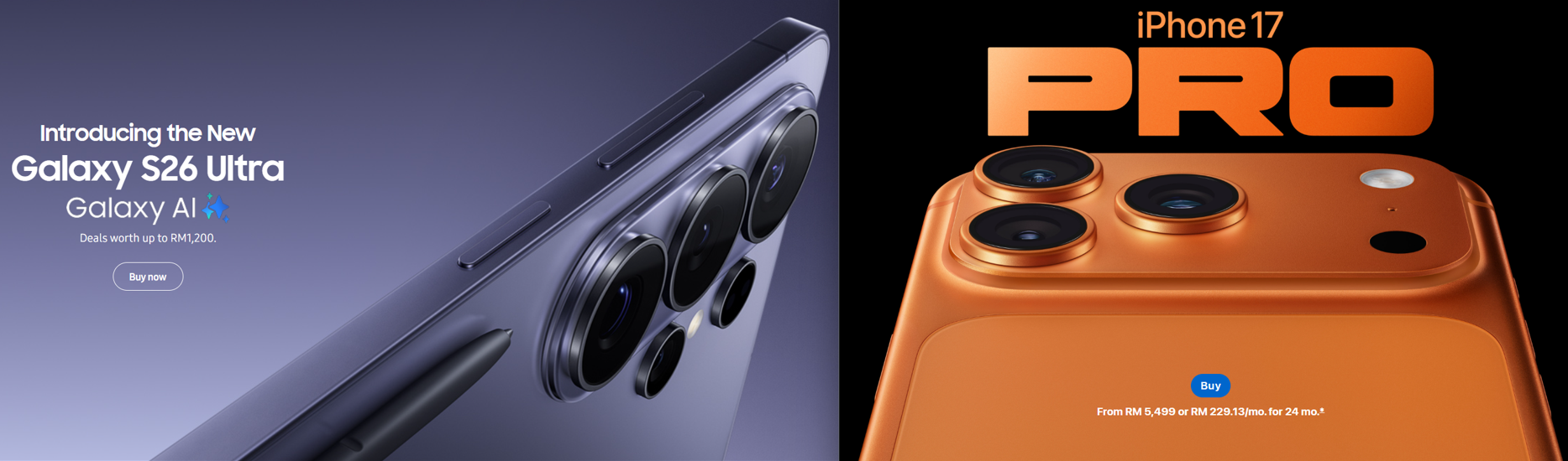 【深度评测】2026 大马双旗舰之争:Samsung S26 Ultra 对决 iPhone 17 Pro Max,谁才是真正的“AI 终结者”?