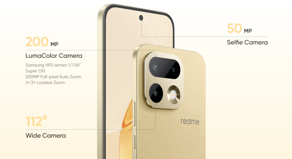 realme 16 Pro 2亿像素摄像头特写